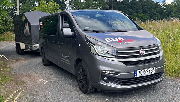 Kat B+E - Fiat TALENTO z przyczepą dwuosiową